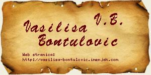 Vasilisa Bontulović vizit kartica